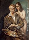 George Owen Wynne Apperley El artista y su modelo painting